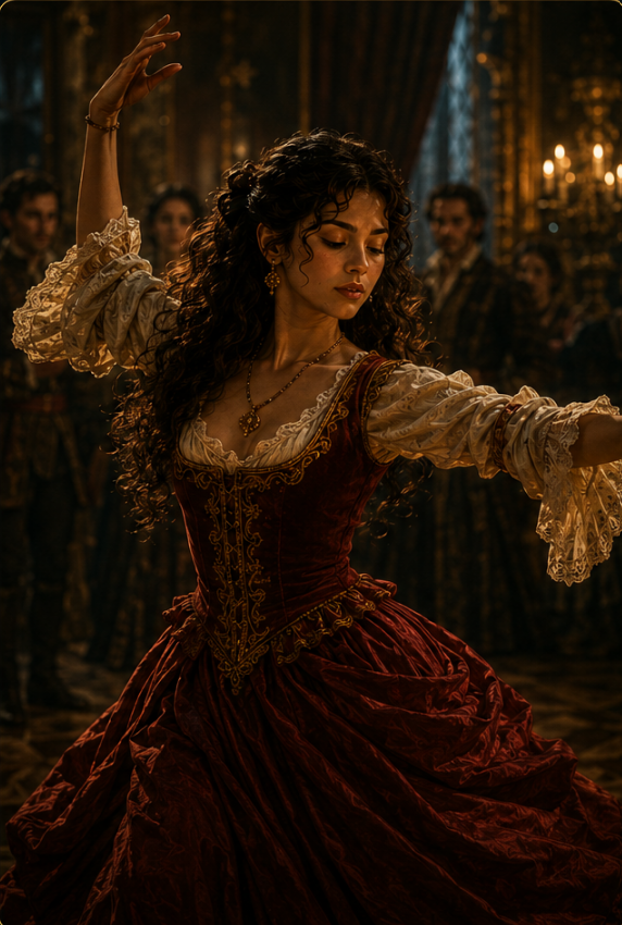 María del Carmen Torres bailando una zarabanda
