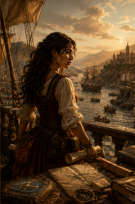 Carmen iniciando sus viajes con el Gremio de Exploradores